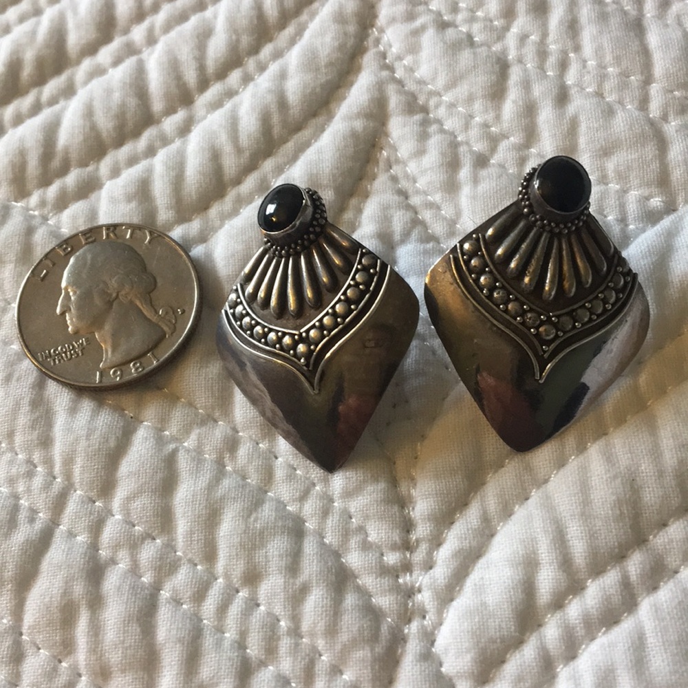 Sterling Silver and Natural Stone Earrings